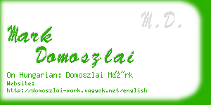 mark domoszlai business card